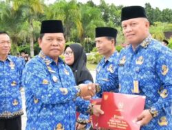 Wabup H. Hanafiah, Pimpin Apel Gabungan KORPRI Unit OPD