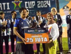 Turnamen Sepak Bola Bupati Cup Tahun 2024 Resmi Ditutup