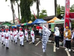 Meriahkan HUT Ke-25 Tahun, Bupati Laura Melepas 82 Peserta Gerak Jalan