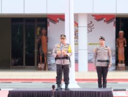 Apel Siaga Imbangan Pelantikan Presiden dan Wakil Presiden RI di Polda Kalimantan Utara