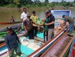 Wabup, Hermanus, S.Sos Launching Perdana SOA Barang Untuk Sungai di Wilayah Lumbis