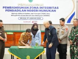 Disaksikan Wabup Hermanus, Pengadilan Negeri Nunukan  Canangkan Zona Integritas Menuju Wilayah Bebas Korupsi (WBK) dan Wilayah Birokrasi Bersih dan Melayani (WBBM)