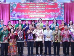 Bupati Malinau Hadiri Perayaan Natal Sekaligus Ibadah Syukur Bimas Kristen Bersama para Guru Pendidikan Agama Kristen