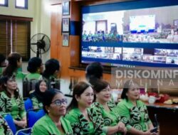 Kompak Berbatik, DWP Malinau Ikuti Halal Bihalal dan Peringatan Hari Kartini Secara Daring