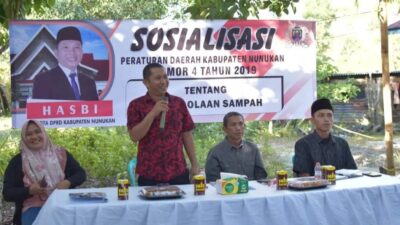 Hasbi Gelar Sosialisasi Perda Pengelolaan Sampah di Nunukan Selatan