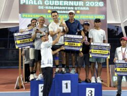 Turnamen Tenis Piala Gubernur Kaltara 2026 Resmi Ditutup, Sekprov Raih Juara 1 GPA KU 100 Tahun
